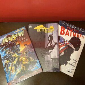 Lot of 3 Collector's DC Comics Hardcover Batman/Aquaman Books - Brand new!